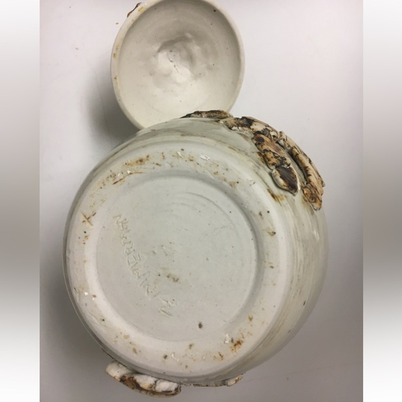 Glazed Pottery Jar with Lid Zimmerman signed glazed pottery - Picture 9 of 11